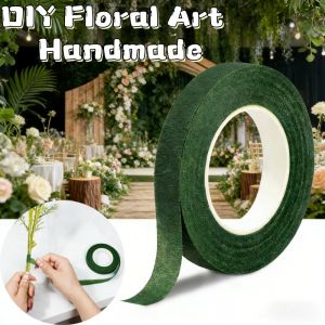 3 rolls of self-adhesive flower stem tape easy to tear DIY floral arrangement wedding bouquet flower fixing supplies