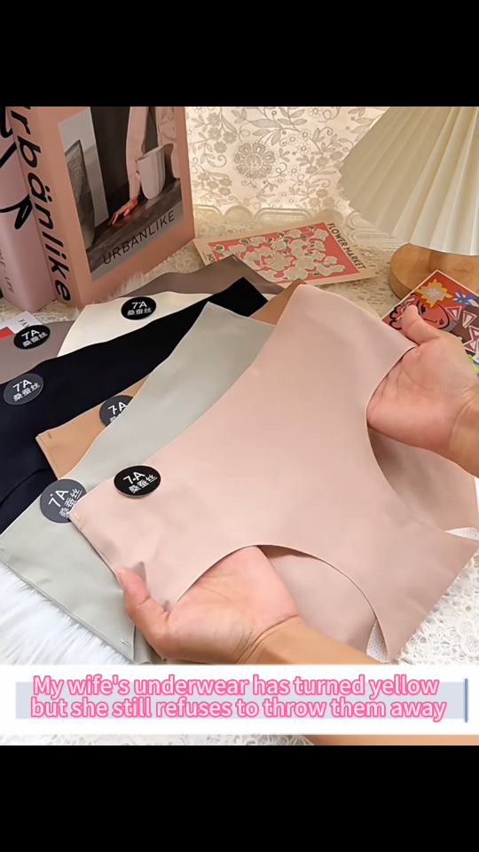 FallSweet 6Pcs/Pack! Panties Set 7A Mulberry Silk Milk Underwear Womens Mid-Waist One Piece Seamless Underpant Non-Wedgie Fitness Yoga Sports Ladies Briefs