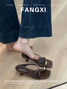 2026 New Vintage Metal Toe Roman Heeled Womens Sandals
