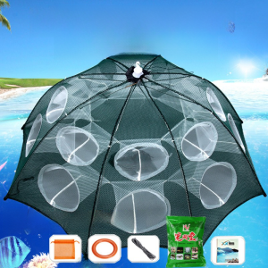 Thickened Folding Fishing Net Crab Mudfish Lobster Trap River Shrimp Catching Cage Durable Fishing Gear Outdoor Camping Travel Supplies