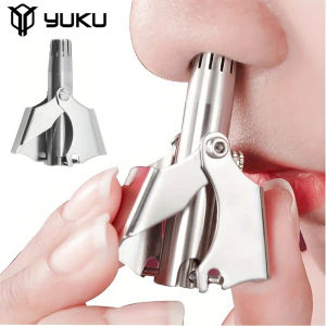 YUKU Washable Portable Ear Hair Trimmer Cleaning Without Rusting Painless Nose Hair Trimming Mens Portable Razor Low Noise