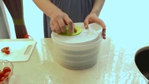 Bộ Rổ Rửa Quay Vắt Nước Rau Củ Quả Tiện Lợi