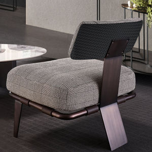 Italian Style Accessible Luxury Single-Seat Sofa Chair Modern Fabric Silk Style Leisure Chair Designer Minimalist Chair Conference Chair