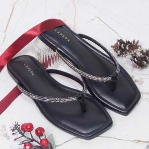 Sandal Wanita LAPEPA ANGEL Sendal Wanita Jepit Blink Kristal Teplek Flat Empuk Premium Official Store