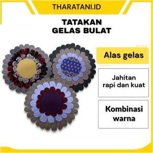 Tatakan Gelas Piring Anti Panas Kain Perca Motif Cantik