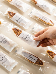 New Year Dragon Year Nuts Biscuit Shell Baking Small Bag Candy Snowflake Snack Packaging Bag Kitchen Baking Supplies Zber