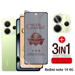 For Redmi Note 14 Ceramic Tempered Glass for Redmi Note 14 4G 5G Screen protector Soft film Camera Lens Glass Screen Protector redmi note 13 note 12 note 11s note 10 10s