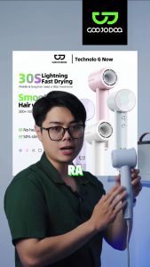 【Free Gift】Máy sấy tóc tốc ion âm GOOJODOQ GD029 LED Màn hình pin 4 cài đặt nhiệt 2 phút nhanh khôMáy sấy tóc du lịch nhẹ