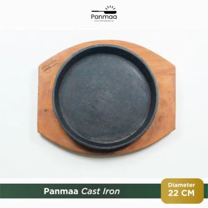 PANMAA Cast Iron Hot Plate Steak / Pepperrice Piring Bulat Telinga (22 cm)