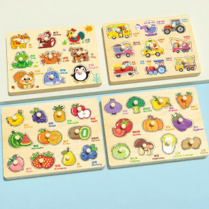MWZ | Montessori Educational Cognitive Matching Toddler Hand Grip Puzzle