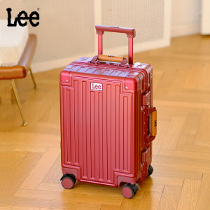 Lee | Aluminum Frame Luggage with Leather Handle 24 Inch