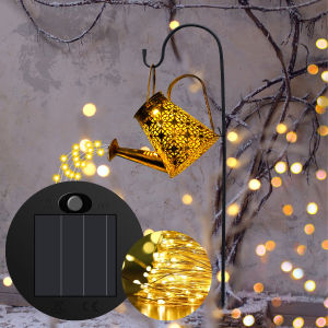 2/4Pcs Solar Panel with 30 LED String Light LED Solar Lantern Lid Round Solar Lights Replacement Top Garden Decor Solar Light