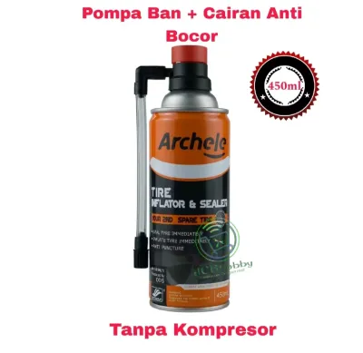 Cairan Anti Bocor Ban Tubbles Archele 350ml 450 ml Tire Inflator Sealer Pompa Ban Darurat Motor Mobil dan Sepeda