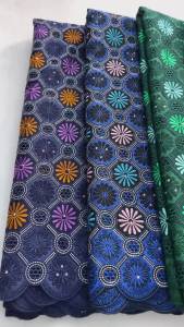 Elegant Swiss Voile Cotton Lace Fabric | Floral Embroidered Hollow Lace for Wedding Gowns Party Dresses & Garment Decoration