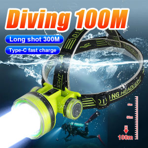 Professional Diving Headlamp: Magnetic Switch & IPX8 Waterproof Spotlight
