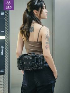 Magic Waist Bag Black Mens Tactical Military Camouflage Outdoor Mountain Climbing Fishing Lure Waist Bag Tool Bag Leisure Style