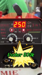 Máy hàn 3 chức năng lần đầu kết hợp MIG - TIG - MMA (Que) Kimmie 250VIP (Bảo hành 12 tháng)