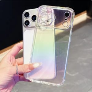 Plating Clear Gradient Casing For Samsung Galaxy S25 S24 Ultra S23 S22 S21 5G Phone Case Simple Stylish Illusory Color Transparent Shock Proof Back Cover