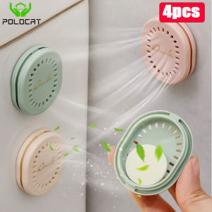 Polocat 4Pcs Toilet Aromatherapy Fragrance Lasting Deodorant for Bathroom Bedroom Wardrobe Car Home Household Round Fresher Solid Air Fresheners