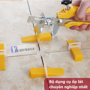 Combo bộ dụng cụ ke lát gạch men: Kìm siết + 100 nêm + 300 ke móc. Ke cân bằng gạch