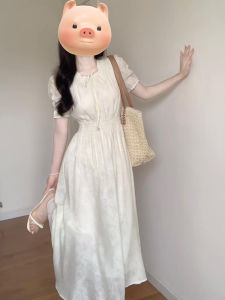 QINGMUZI | French Elegant Slim Fitting Summer Dress