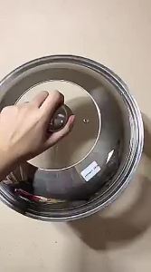 Thick Tempered Glass Pot Lid with Stainless Steel Rim