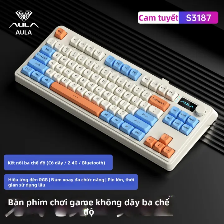 AULA | Bàn Phím Không Dây Bluetooth Đa Chế Độ RGB Cảm Giác Cơ | BigBuy360 - bigbuy360.vn AULA | Bàn Phím Không Dây Bluetooth Đa Chế Độ RGB Cảm Giác Cơ | BigBuy360 - bigbuy360.vn