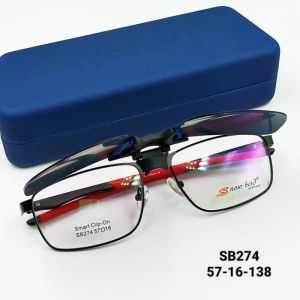 กรอบแว่นตา Snow bird  Clip-On SB274 clip-on เปิด-ปิด ถอดออกได้   ขาสปริง กรอบโลหะเต็มเฟรม  ปลายขาเสริมยางกันลื่น นำไปตัดเลนส์สายตาได้ ใส่ได้ทั้ง ชาย/หญิง  พร้อมกล่อง ผ้าเช็ดเลนส์
