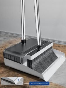 Indoor Household Broom Set Soft Bristle Hair-Free Sweeping Tool Combination New 2024 Plastic Material Versatile Cleaning Device