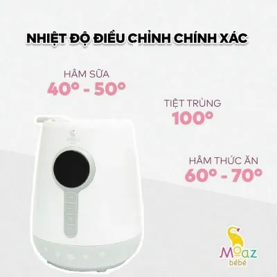 {CHÍNH HÃNG} - Máy hâm sữa tiệt trùng đơn siêu tốc Moaz Bebe MB021