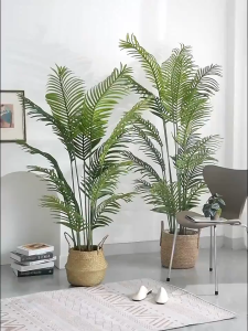 【Stok Sedia】Tumbuhan Buatan Palma Kelor Buatan 18 daun 85cm/24 daun 95cm / Palm tree /Pokok Dypsis lutescens / Palm leaf / Tumbuhan Buatan Tamu Hiasan