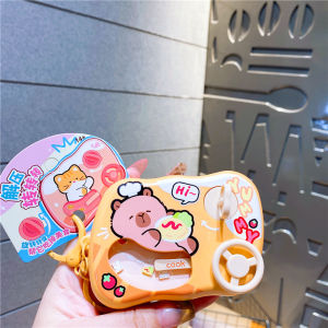 Creative Capybara Little Dog Stress Relief Educational Keychain Bag Charm Food Barrier Adventure Rotating Creative Gift Keychain