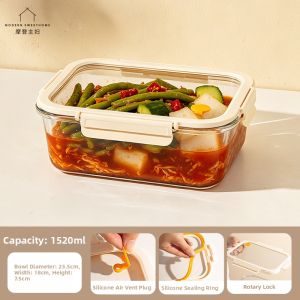 MODERN SWEETHOME | Pickled Vegetables Sealing Refrigerator Fresh-Keeping Glass Container