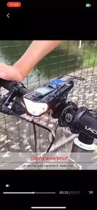 INSPEED 3 IN 1 Multifunctional Bicycle Light USB Rechargeable Waterproof Computer Speedometer W/Electric Horn FY-317