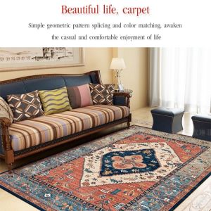 High-Density Bohemian Carpet Anti-Slip Floor Mat Kitchen Carpet Ethnic Style
