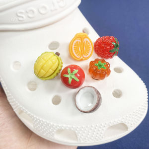 Cute Decorative Resin Accessories for Crocs Shoes DIY Durable Fashionable Coconut Shell Patterned Shoe Buckles And Flower Clips