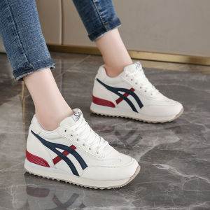 Womens Fashion Casual Sneakers Soft Bottom Spring Autumn Style Small Size High Heightening Shoes round Toe Lace up Closure
