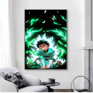 KAYOU | Naruto Anime Rock Lee Canvas Nghệ Thuật Treo Tường In Unframed Hoạt Hình Poster Phong Cách Cổ Điển Trang Trí Nhà Cho Phòng Khách Phòng Ngủ Người Hâm Mộ Anime