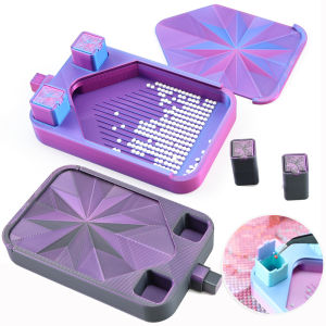 Colorful Diamond Painting Tray With Lids And Small Trash Can New Diamond Art Tools and Accessories For DIY Diamond Art Kits