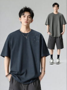 Wood soon | Mens Casual Letter Printed Loose Round Neck Short Sleeve T-Shirt