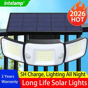 intelamp | 2026 Powerful Solar Lights Outdoor Motion Sensor Super Bright Wall Lamp IP65 Waterproof Street Light for Garden Yard Path Garage