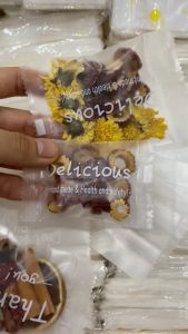 Set 100 Phong Bì Đựng Thức Ăn & Trà Hoa Bánh Kẹo Thiết Kế Chữ Tiếng Anh Kích Thước 5.5x8.5cm