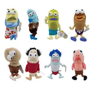Potdemiel New  Resident Ugly-cute Pedestrian Mermaid Plush Toy Quirky Silly Fish Claw Machine Doll