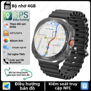 Đồng Hồ Thông Minh GPS Bản Đồ Dẫn Đường Mới Năm 2025 Tích Hợp Dịch Thuật Bộ Nhớ 4GB Chống Nước Màn Hình HD Gọi Bluetooth Dành Cho Nam Kèm Theo Chức Năng Theo Dõi Sức Khỏe