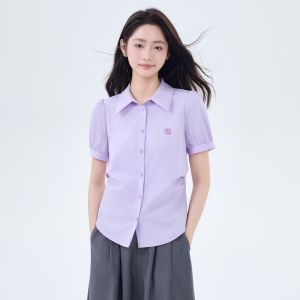 INMAN | Áo Sơ Mi Pháp Kiểu Cổ Rộng Thêu Hoa