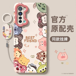 เคสโทรศัพท์ซิลิโคนคุณภาพสูงสำหรับ OPPO K7X รุ่นใหม่สำหรับผู้หญิง เคสป้องกันแบบครอบเต็มพร้อมสายคล้อง เปลือกป้องกันดีไซน์การ์ตูนน่ารัก