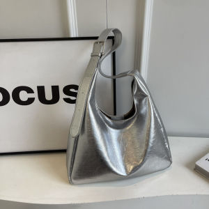 Korean Style Large Capacity Folded Tote Bag Womens Summer New Fashion Trend Single Shoulder Bag Versatile Womens Bag