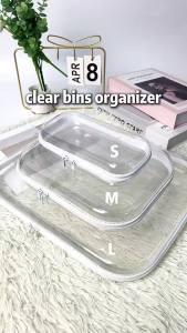 Clear Bins Organizer PET Storage Box Travel Storage Bag Toiletries Cosmetics Packaging Zipper Storage Bag Jewelry Storage Box
