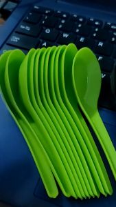 (TERMURAH) Sendok sup bebek plastik kecil warna (12pcs) / sendok soup/ sendok sup