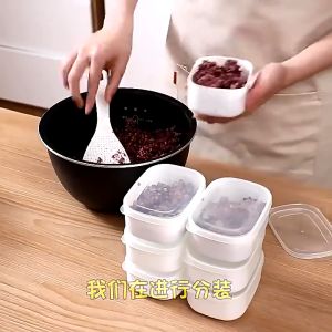 10/20Pcs Rice Sub Packaged Box Refrigerator Rice Fresh-keeping Box Food Fruits Bento Box Kitchen Sub Packaging Rice Boxes Refrigerator Frozen Meat Rice Fresh-keeping Containers
